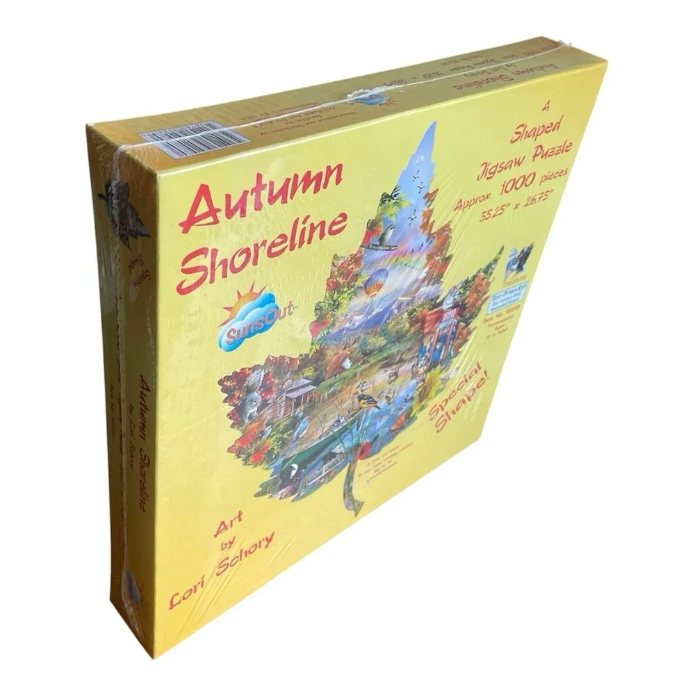 Autumn Shoreline Jigsaw Puzzle 1000 pieces Sunsout Sealed Special Shape
